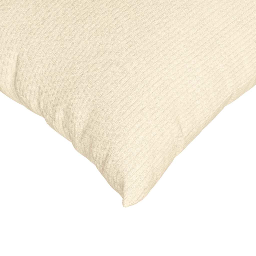 Sofa Pillows 2 pcs Cream 60 x 40 cm Corduroy Fabric